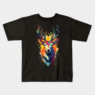 Fantastic colorful deer Kids T-Shirt